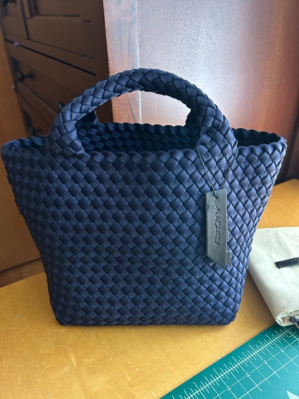 Neghedi St Barths Small Tote in Ink Blue - Picture 3 of 14